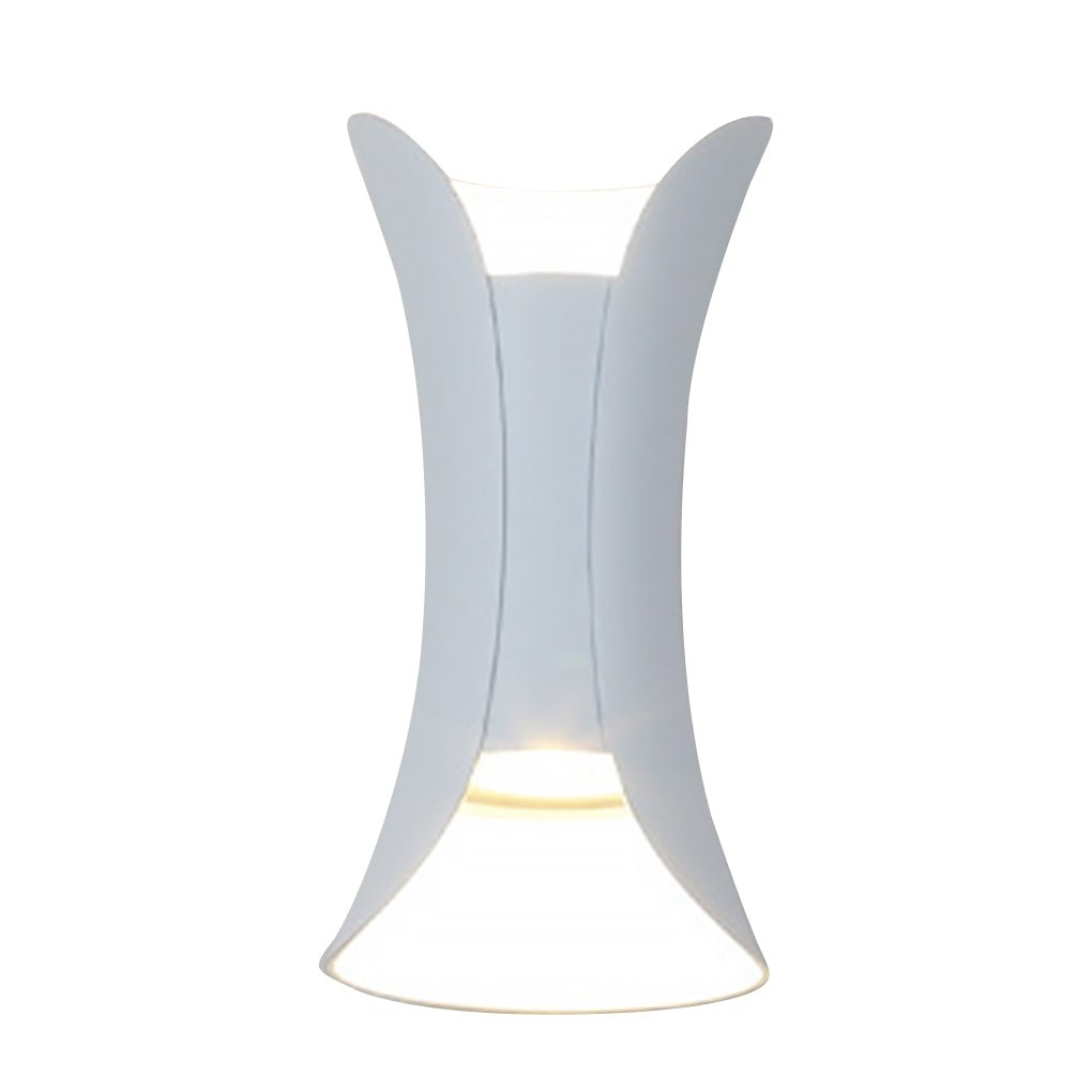 Appliques murales extérieures modernes et étanches à LED incurvées avec éclairage vers le haut et vers le bas