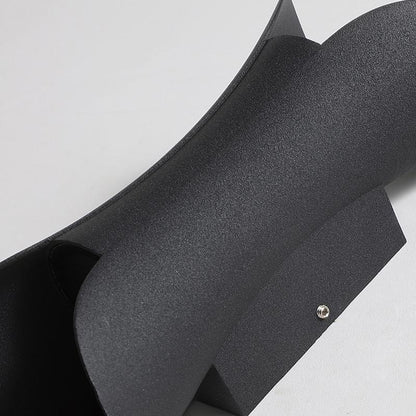 Appliques murales extérieures modernes et étanches à LED incurvées avec éclairage vers le haut et vers le bas