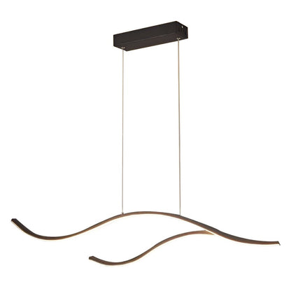 Curved LED Pendant Light Wavy LED Metal Ceiling Light