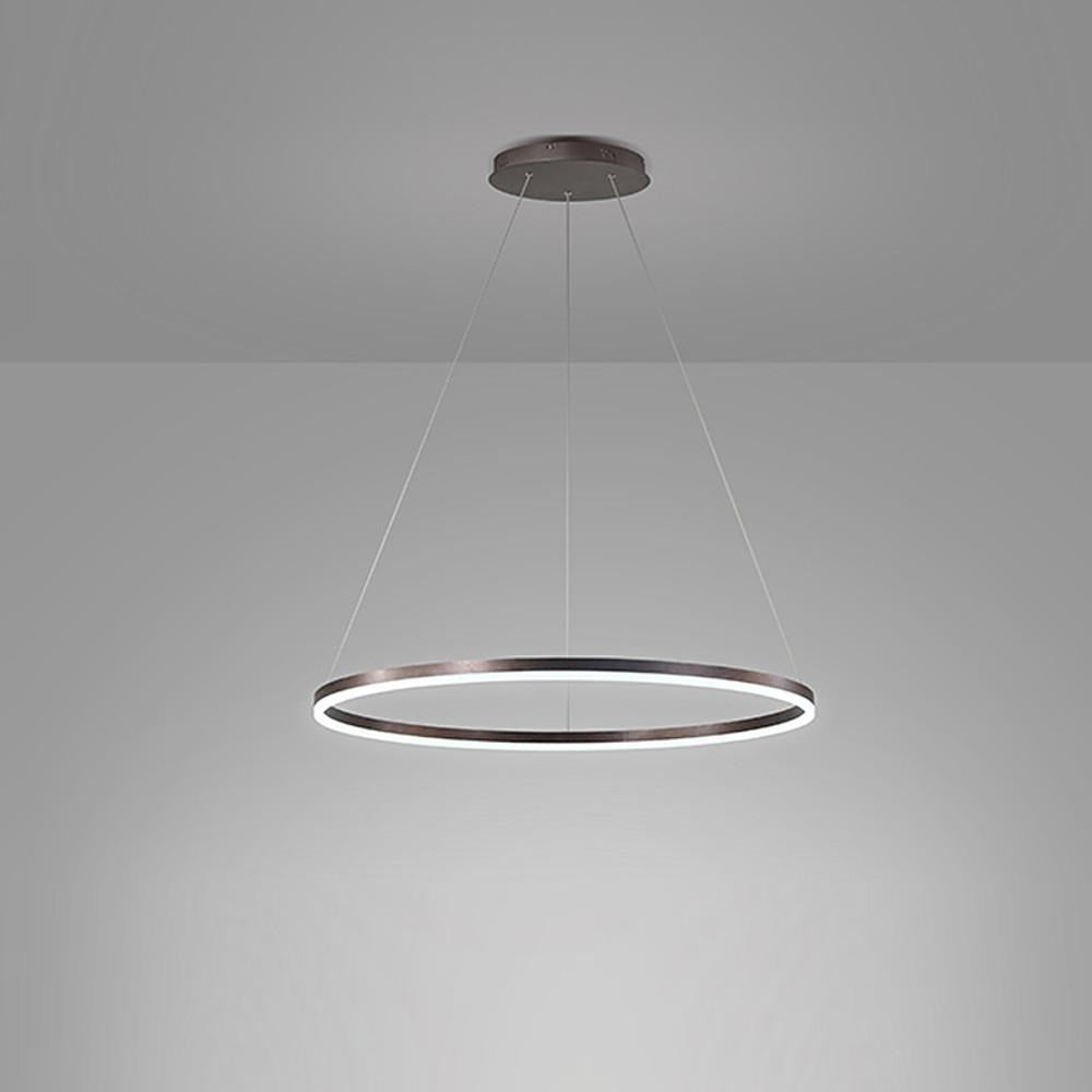 Black LED Ring Chandelier Modern Aluminum Ceiling Light