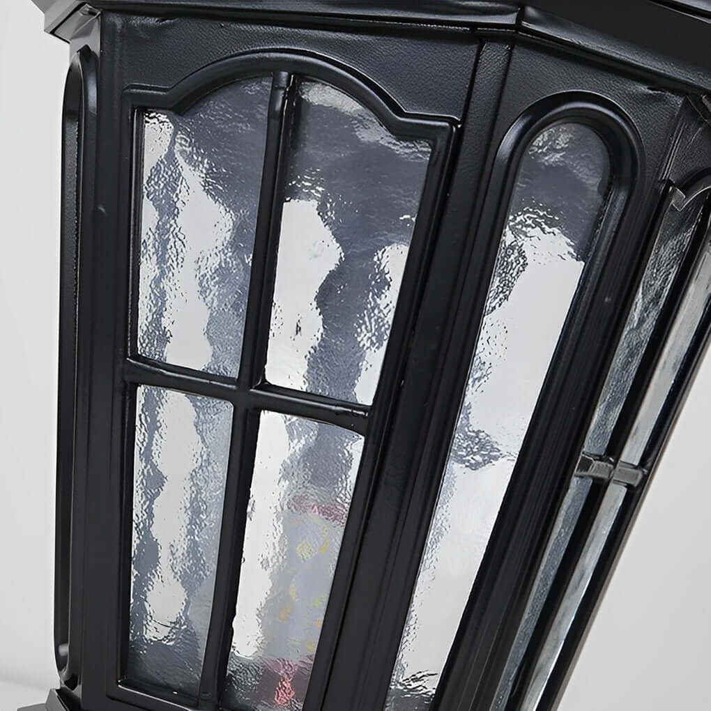 Luminaire en forme de pilier de pierre, style pavillon rétro, éclairage LED