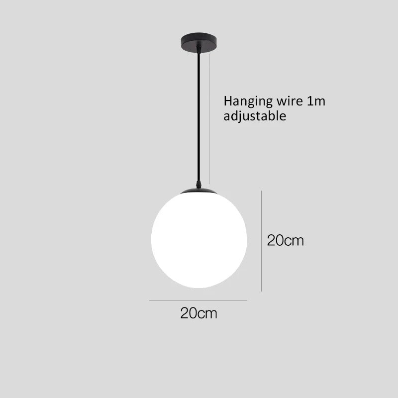 Minimalist LED Globe Ceiling Pendant Light