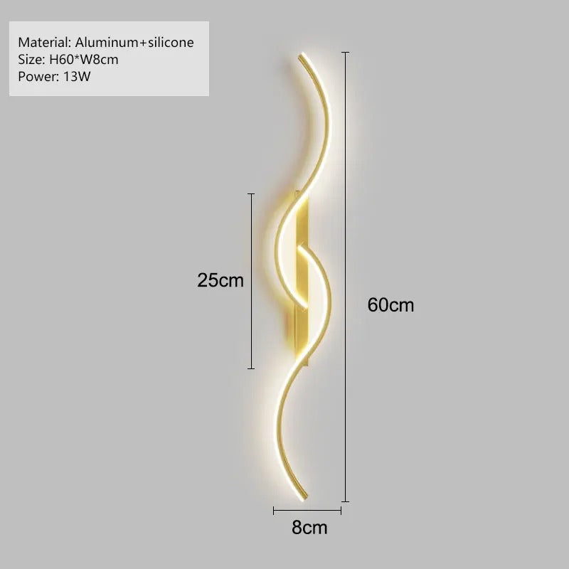 Double Wave Indoor Wall Light