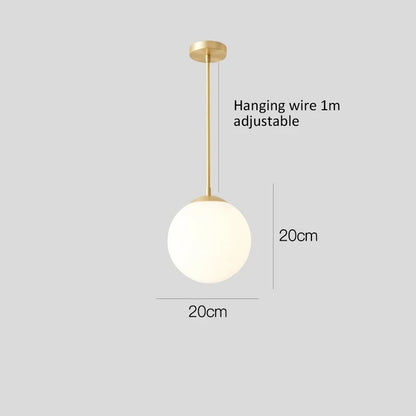 Minimalist LED Globe Ceiling Pendant Light