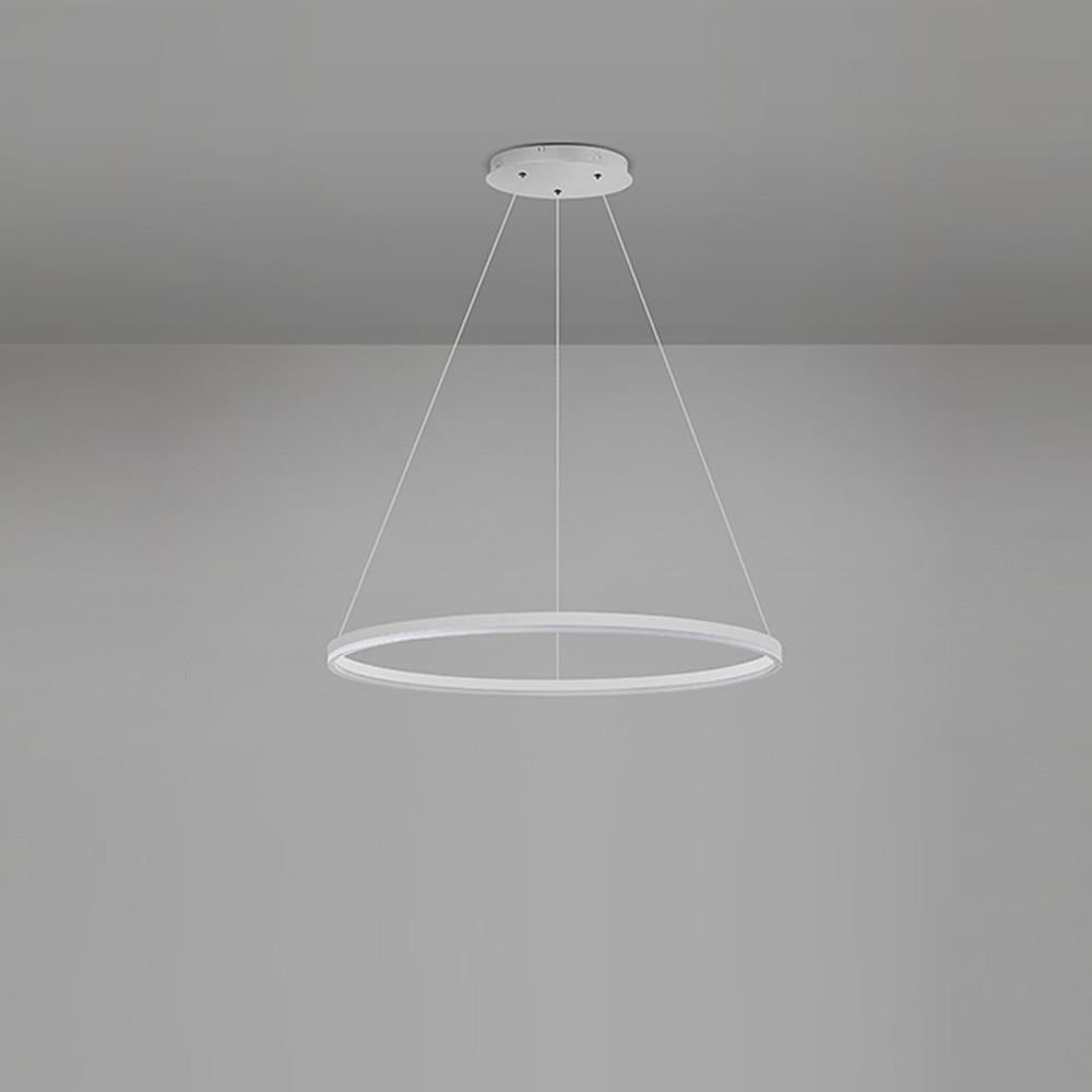 Black LED Ring Chandelier Modern Aluminum Ceiling Light